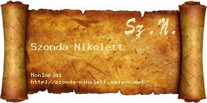 Szonda Nikolett névjegykártya